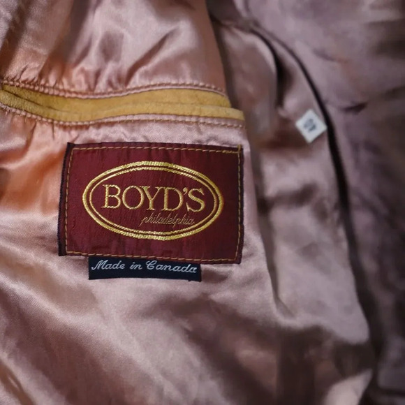 Vintage Boyd's Philadelphia Leather Suede‎ Bomber Jacket Size 40 - Picture 4 of 7